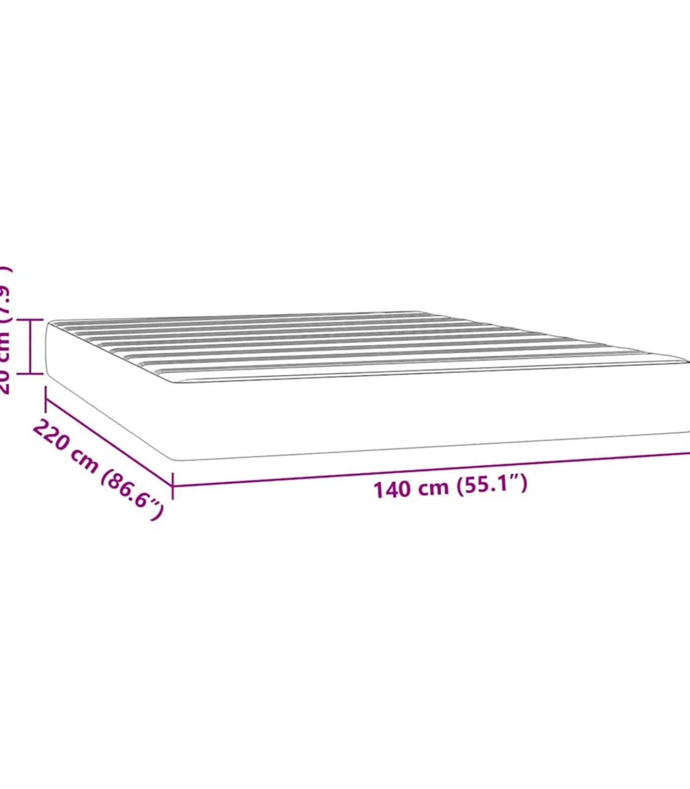 Clearance Pocketveringmatras 140x220x20 cm fluweel donkergroen Matrasbeschermer