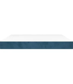 Clearance Pocketveringmatras 180x200x20 cm fluweel donkerblauw Matrasbeschermer