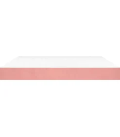 Pocketveringmatras 160x210x20 cm fluweel roze Matrasbeschermer