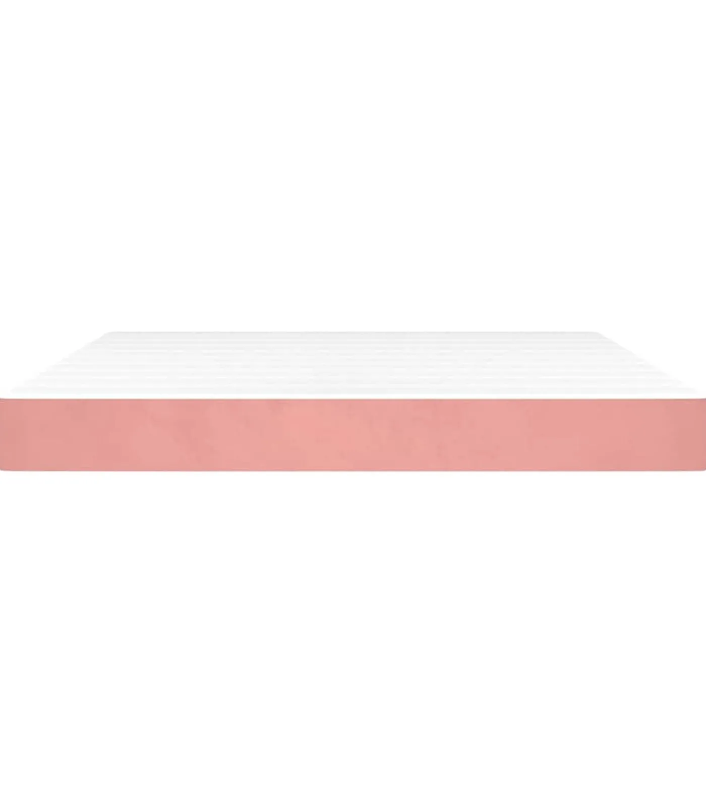 Pocketveringmatras 160x210x20 cm fluweel roze Matrasbeschermer