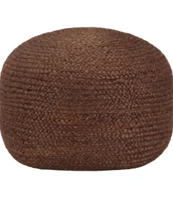 New Poef handgemaakt 40x45 cm jute bruin Stoelen