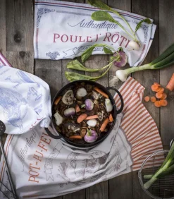 Outlet POULET ROTI - Tafellinnen Theedoek Keuken- & Tafellinnen