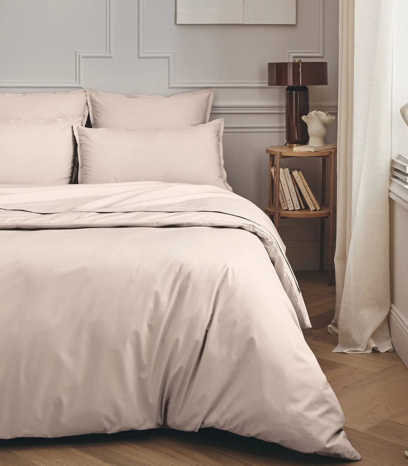 Online Première - Effen laken in katoen perkal 180x290 Lakens