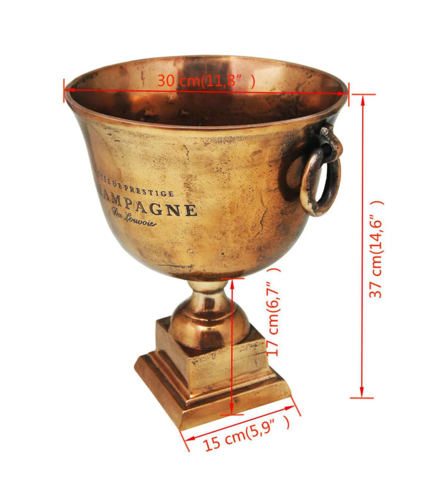 Prijzenbeker champagnekoeler koperbruin Decoratie