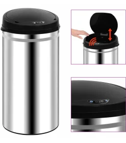 Outlet Prullenbak met automatische sensor 50 L roestvrij staal Manden En Bakken