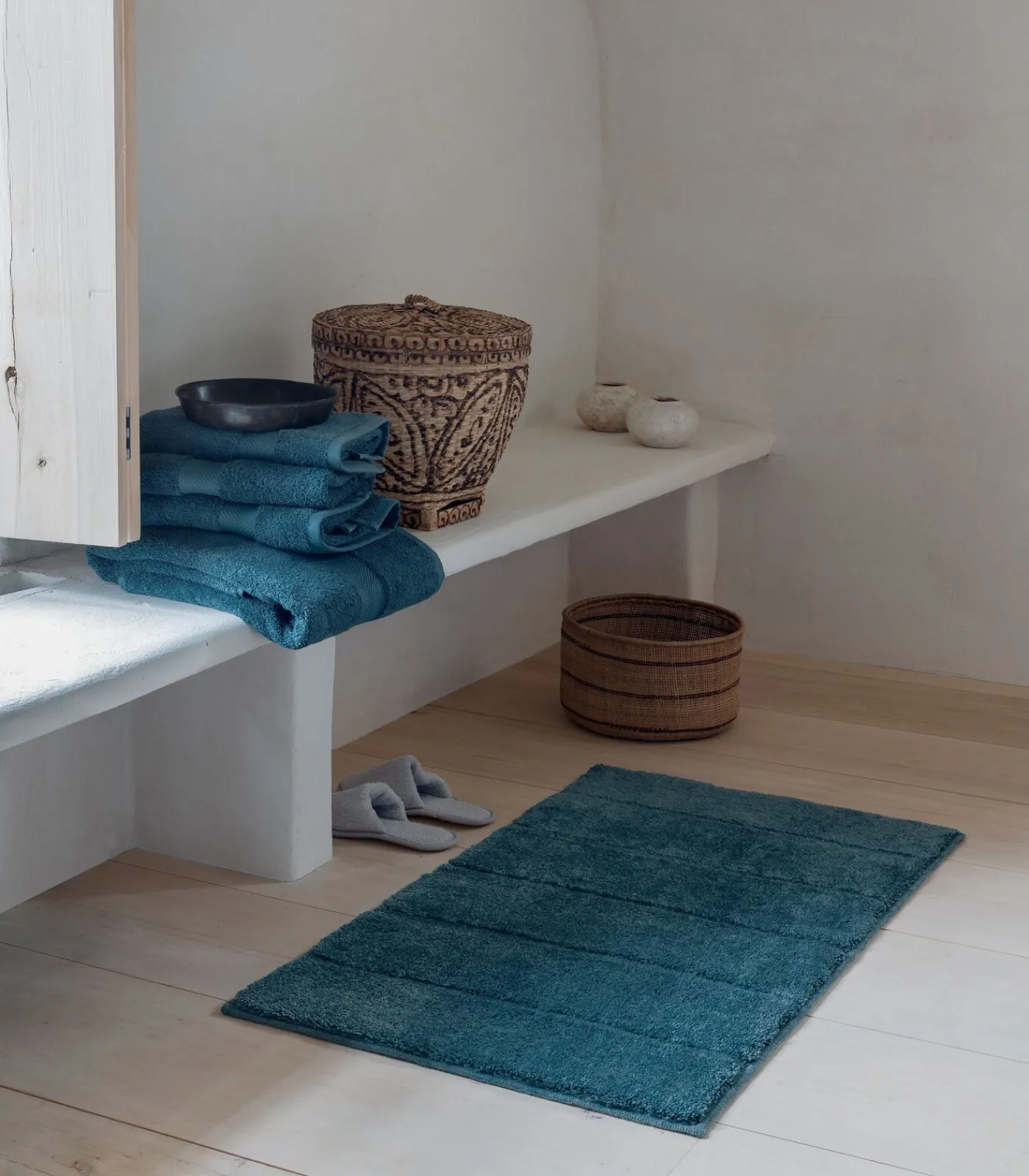 Outlet Ray Antislip Badmat Blauw Bad-& Douchematten