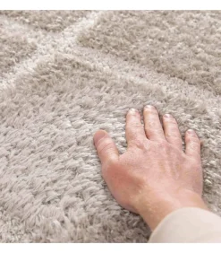 Hot Rechthoekig hoogpolig vloerkleed shaggy stijl 120 x 170 cm Tapijten