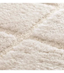 Sale Rechthoekig hoogpolig vloerkleed in ecru shaggy-stijl 120 x 170 cm Tapijten