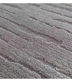 New Rechthoekig laagpolig vloerkleed effen grijs patroon 160 x 230 cm Tapijten