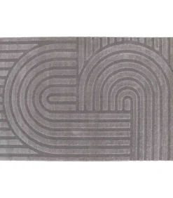 New Rechthoekig laagpolig vloerkleed eigentijds patroon grijs 120 x 170 cm Tapijten
