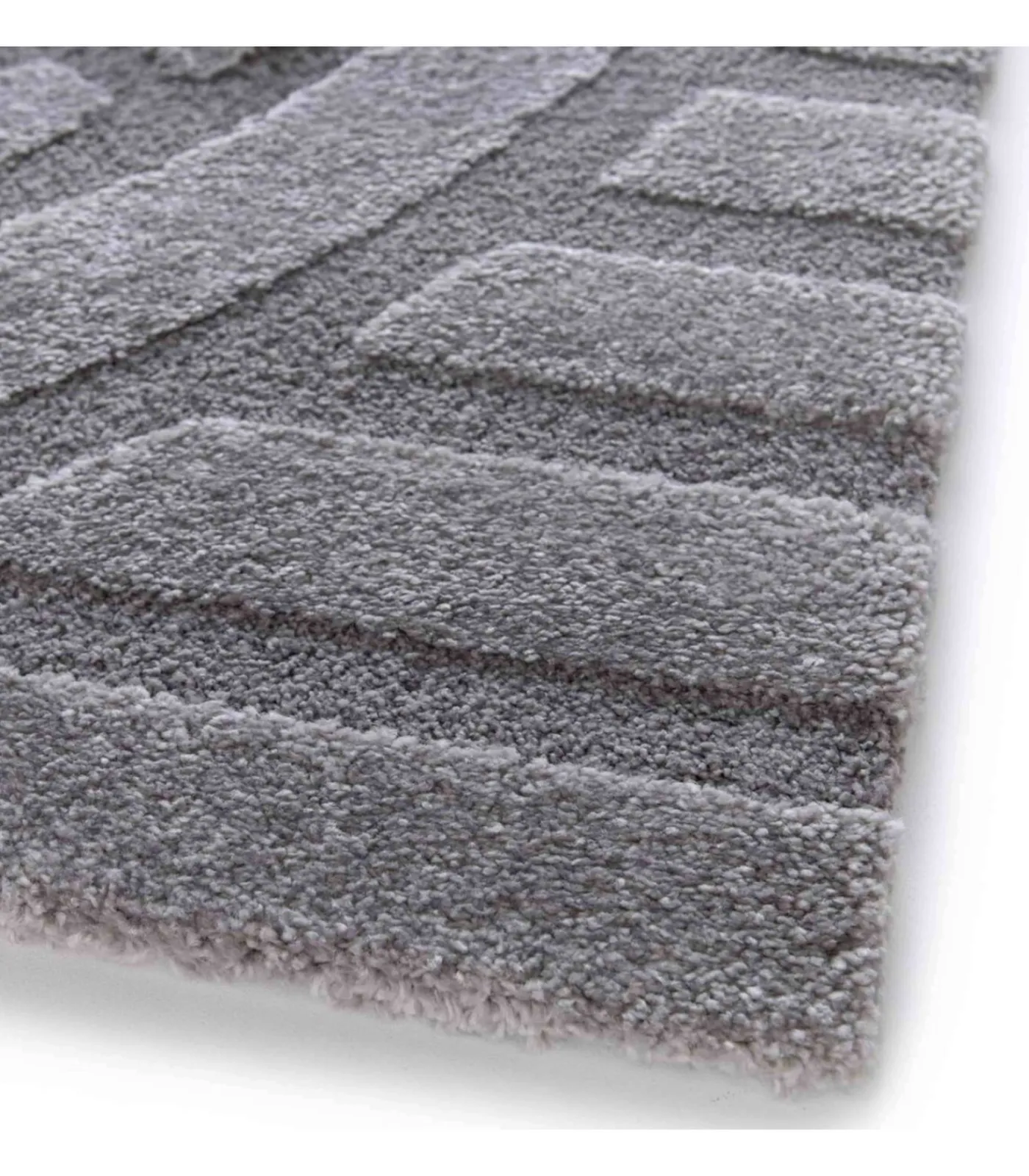 New Rechthoekig laagpolig vloerkleed eigentijds patroon grijs 120 x 170 cm Tapijten