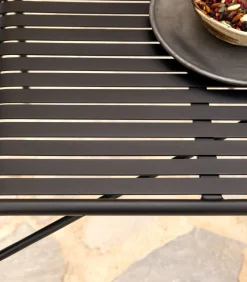 New Rechthoekige metalen tuintafel 172 Gaby zwart Tuinmeubelen