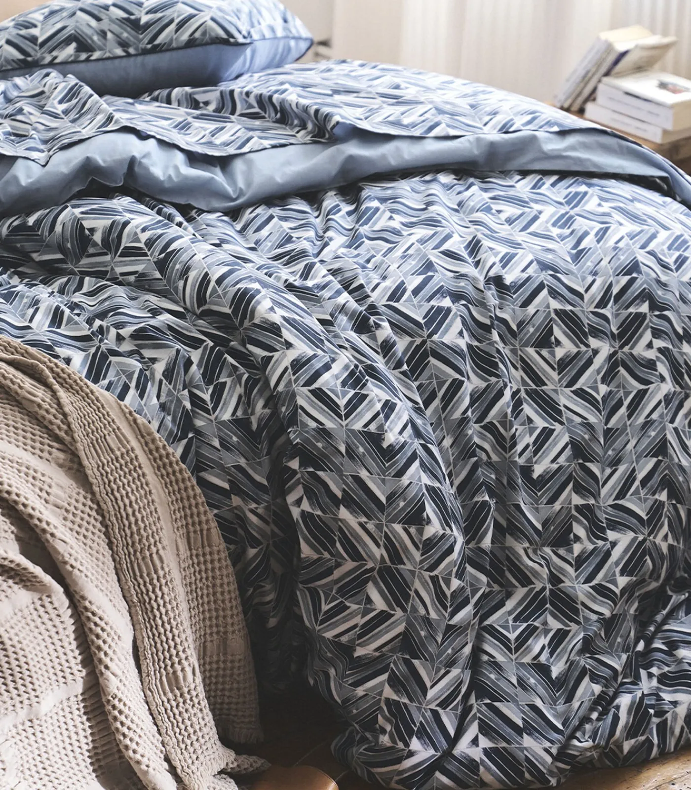 New Reflets - Laken in katoen perkal met print Lakens