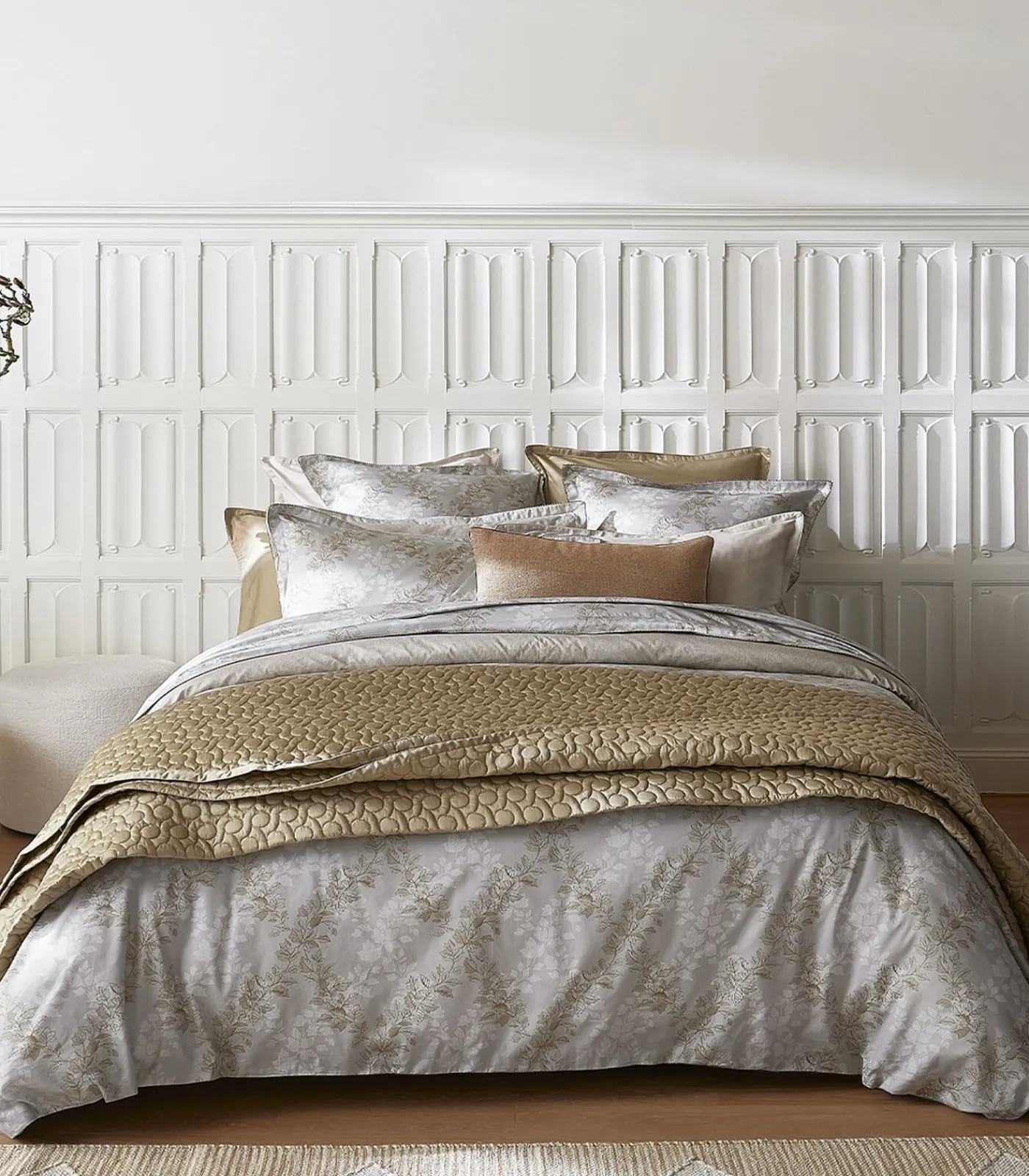 Best Rocaille - Kussensloop in katoen satijn met print Kussenslopen