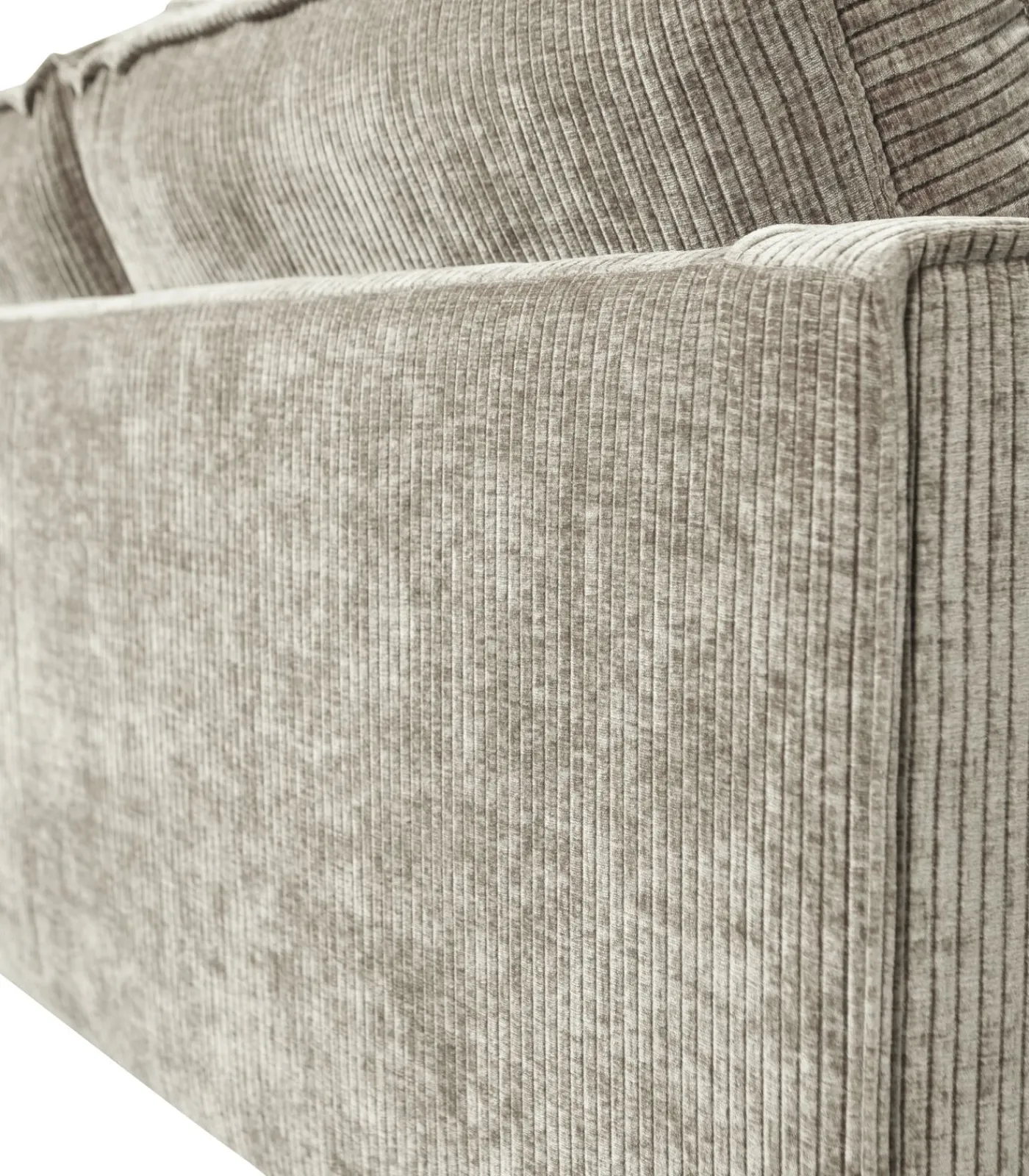 Discount Rodeo Zits Bank - Ribstof - Donkerzand - 85x277x86 Zetels