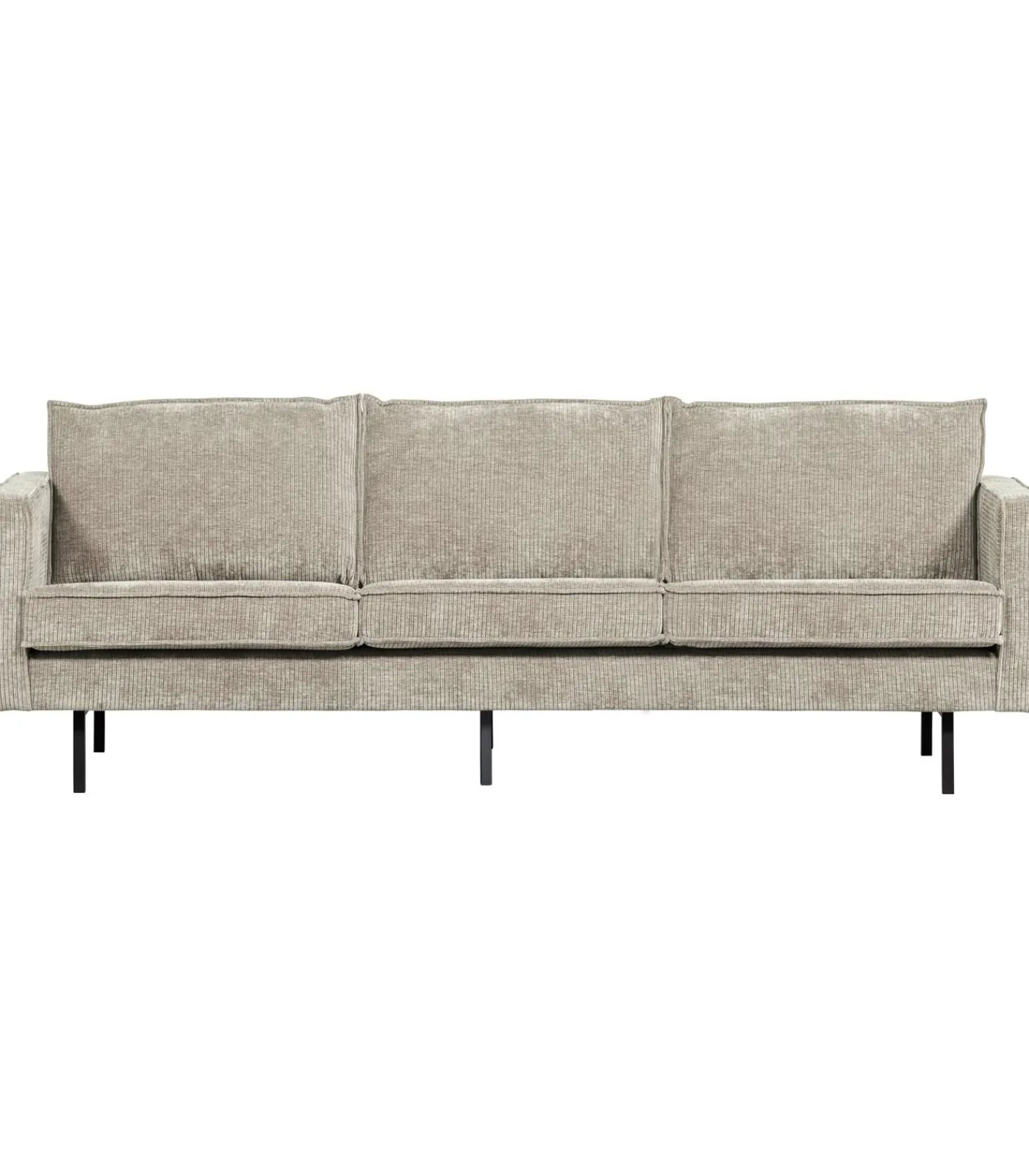 Discount Rodeo Zits Bank - Ribstof - Donkerzand - 85x277x86 Zetels