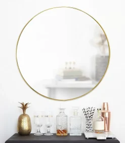 Clearance Ronde metalen wandspiegel Spiegels