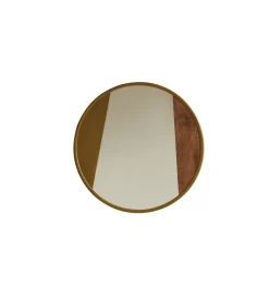 New Ronde spiegel van metaal en hout 60 cm Andrea Spiegels