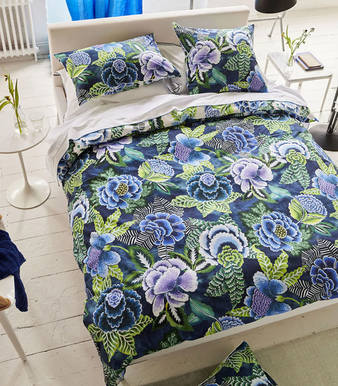 Clearance Rose de Damas - Kussensloop in katoen perkal met print Kussenslopen