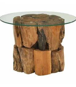 Discount Salontafel 60 cm massief teak drijfhout Tafels
