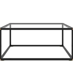 Online Salontafel met gehard glas 80x80x35 cm zwart Tafels
