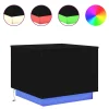 Discount Salontafel met LED-verlichting 50x50x40 cm zwart eikenkleurig Tafels