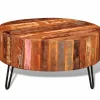 Online Salontafel rond massief gerecycled hout Tafels