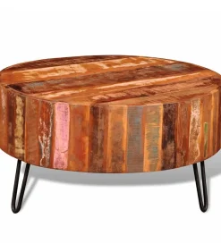 Online Salontafel rond massief gerecycled hout Tafels