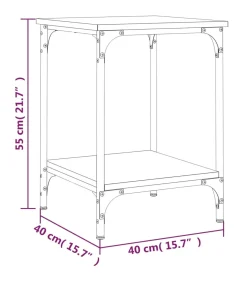 Sale Salontafel 40x40x55 cm bewerkt hout grijs sonoma eikenkleurig Tafels