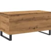 Online Salontafel 90x44,5x45 cm bewerkt hout artisanaal eikenkleurig Tafels