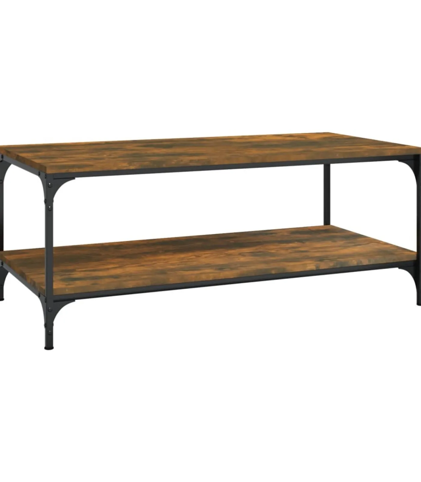 Hot Salontafel 80x50x40 cm bewerkt hout gerookt eikenkleurig Tafels