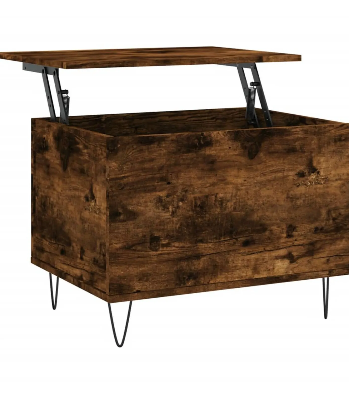 Discount Salontafel 60x44,5x45 cm bewerkt hout gerookt eikenkleurig Tafels