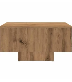 Clearance Salontafel 60x60x31,5 cm bewerkt hout artisanaal eikenkleur Tafels