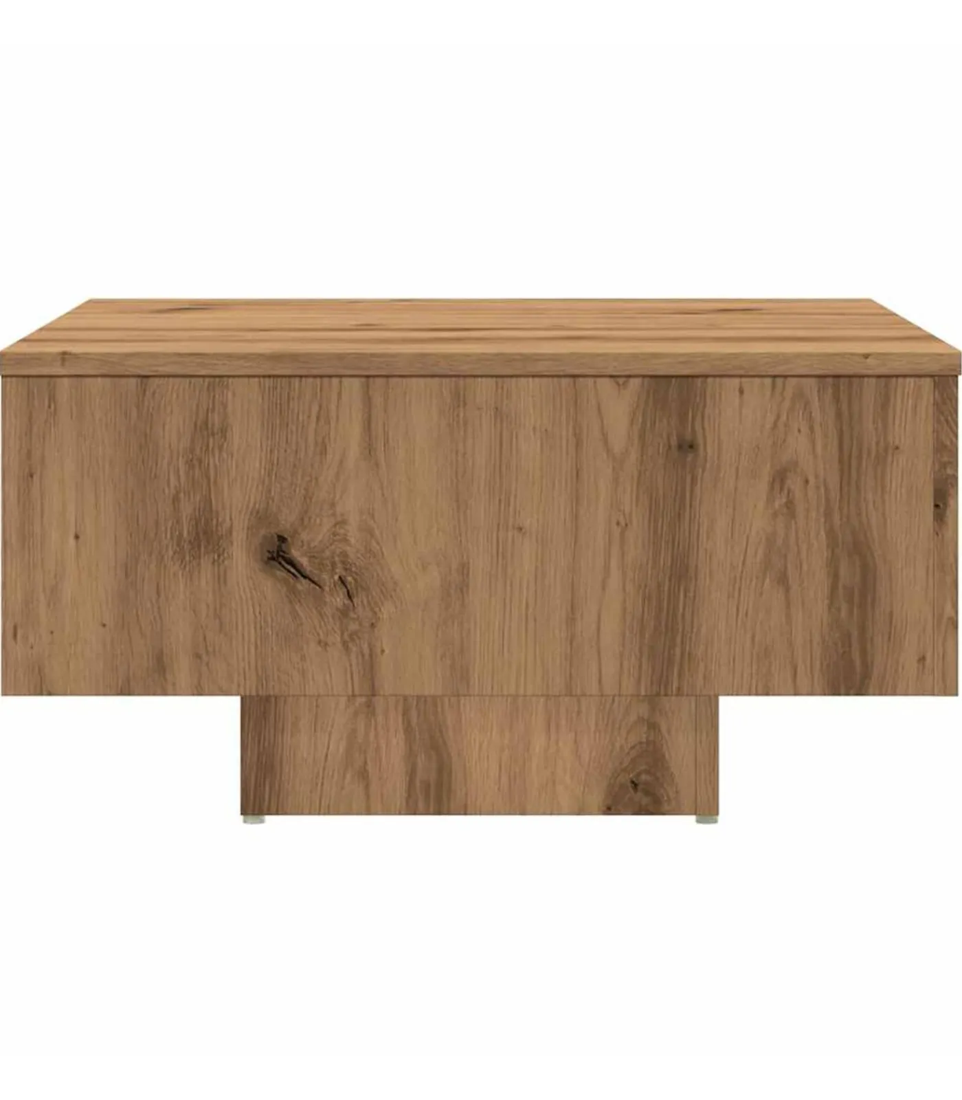 Clearance Salontafel 60x60x31,5 cm bewerkt hout artisanaal eikenkleur Tafels