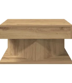 Online Salontafel 55x55x30 cm bewerkt hout artisanaal eikenkleurig Tafels