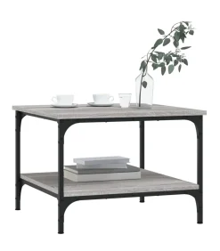 Online Salontafel 55x55x40 cm bewerkt hout grijs sonoma eikenkleurig Tafels