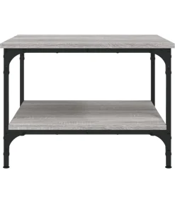 Online Salontafel 55x55x40 cm bewerkt hout grijs sonoma eikenkleurig Tafels