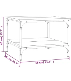 Online Salontafel 55x55x40 cm bewerkt hout grijs sonoma eikenkleurig Tafels