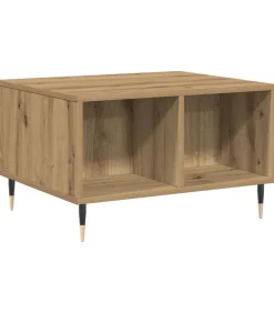 Sale Salontafel 60x50x36,5 cm bewerkt hout artisanaal eikenkleur Tafels