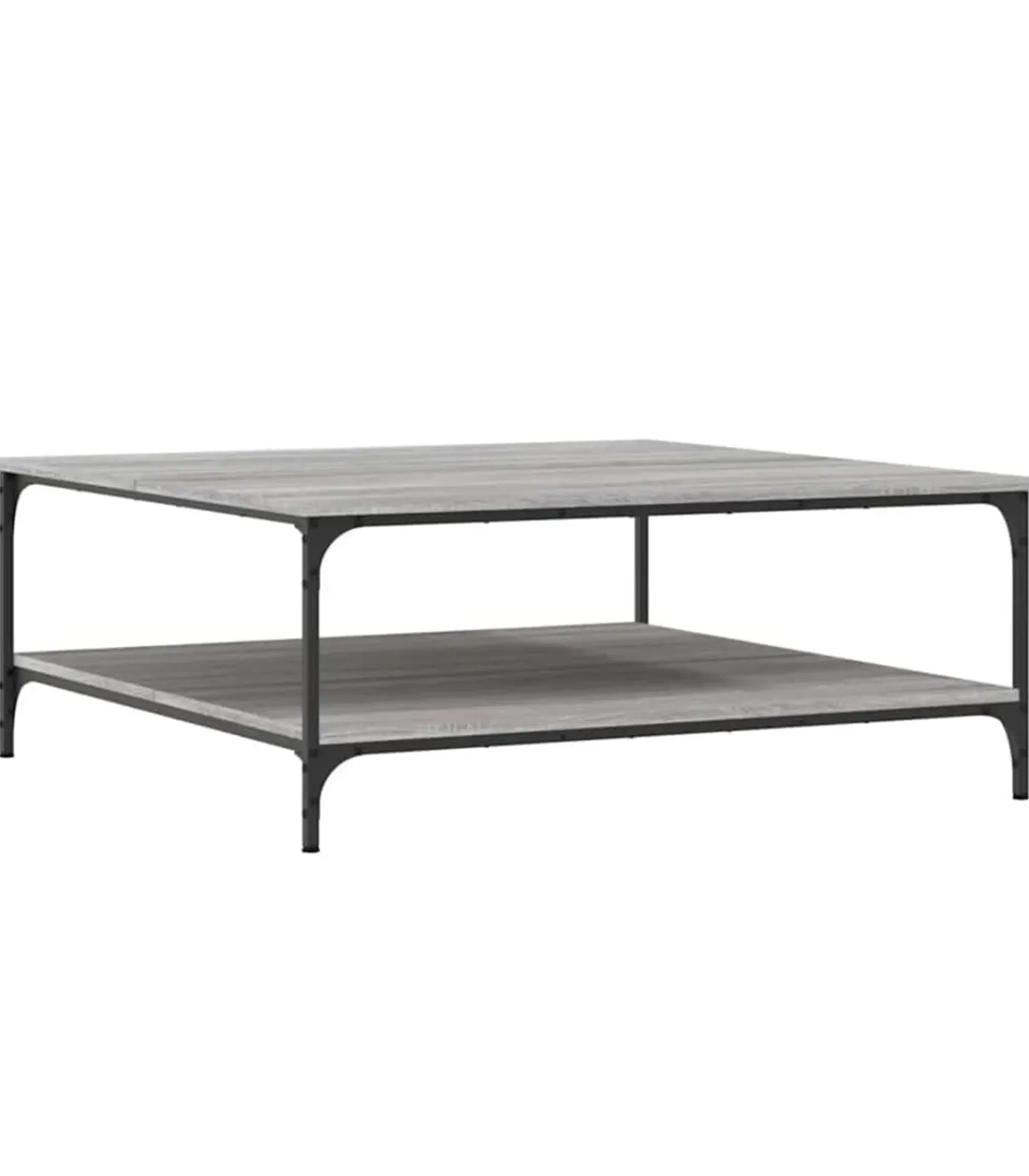 Clearance Salontafel 100x100x40 cm bewerkt hout grijs sonoma eikenkleurig Tafels