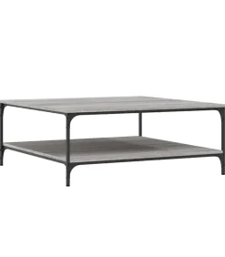 Clearance Salontafel 100x100x40 cm bewerkt hout grijs sonoma eikenkleurig Tafels