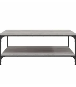 Clearance Salontafel 100x100x40 cm bewerkt hout grijs sonoma eikenkleurig Tafels