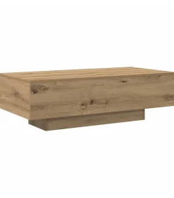 New Salontafel 100x49,5x31 cm bewerkt hout artisanaal eikenkleur Tafels