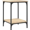 Salontafel 40x40x55 cm bewerkt hout sonoma eikenkleurig Tafels