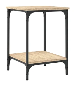 Salontafel 40x40x55 cm bewerkt hout sonoma eikenkleurig Tafels