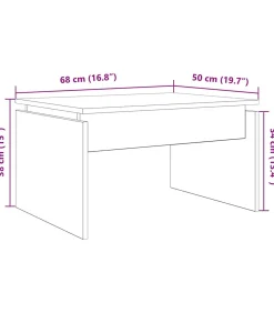 Online Salontafel 68x50x38 cm bewerkt hout artisanaal eikenkleur Tafels