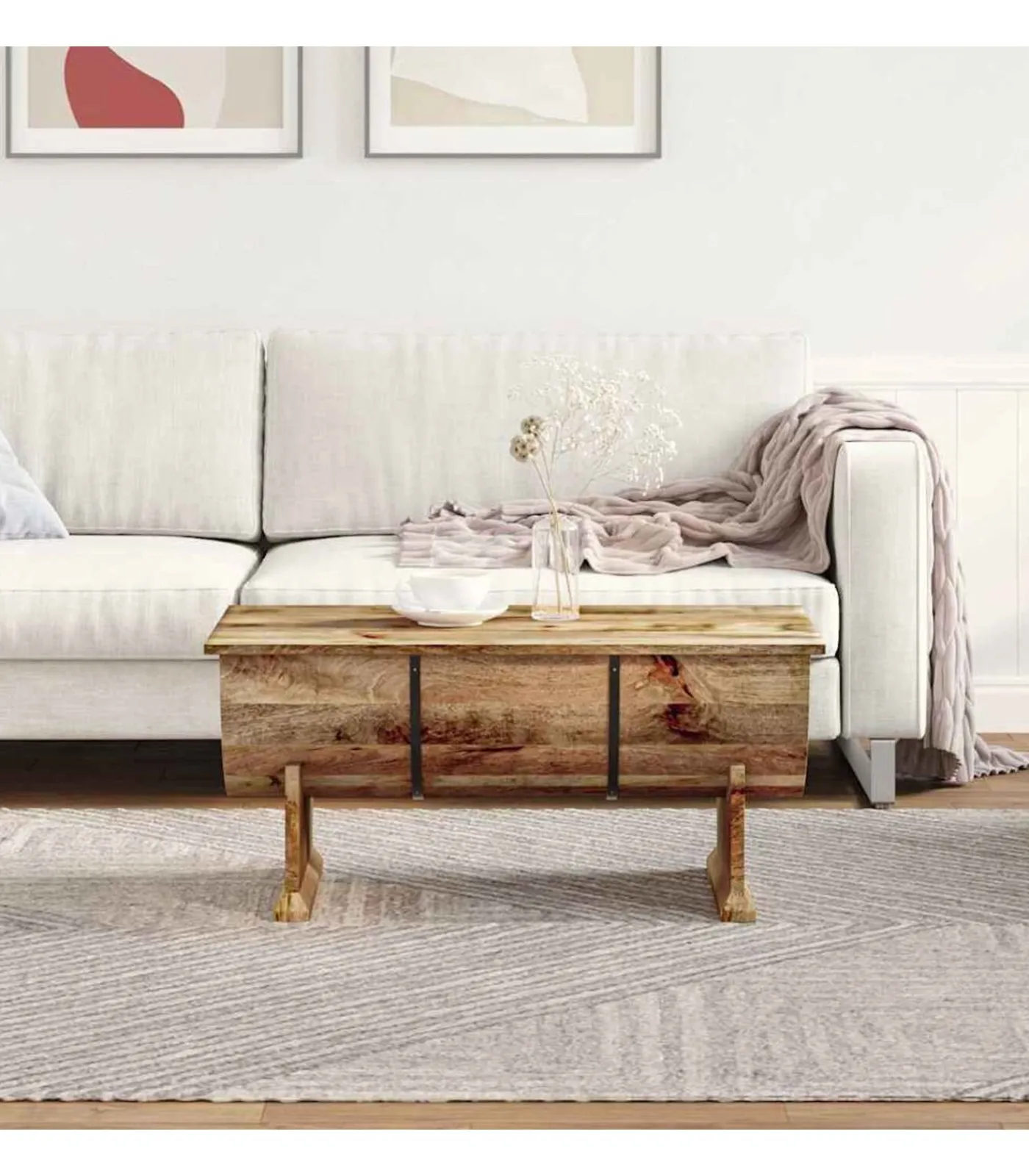 Clearance Salontafel 88x50x40 cm massief mangohout Tafels