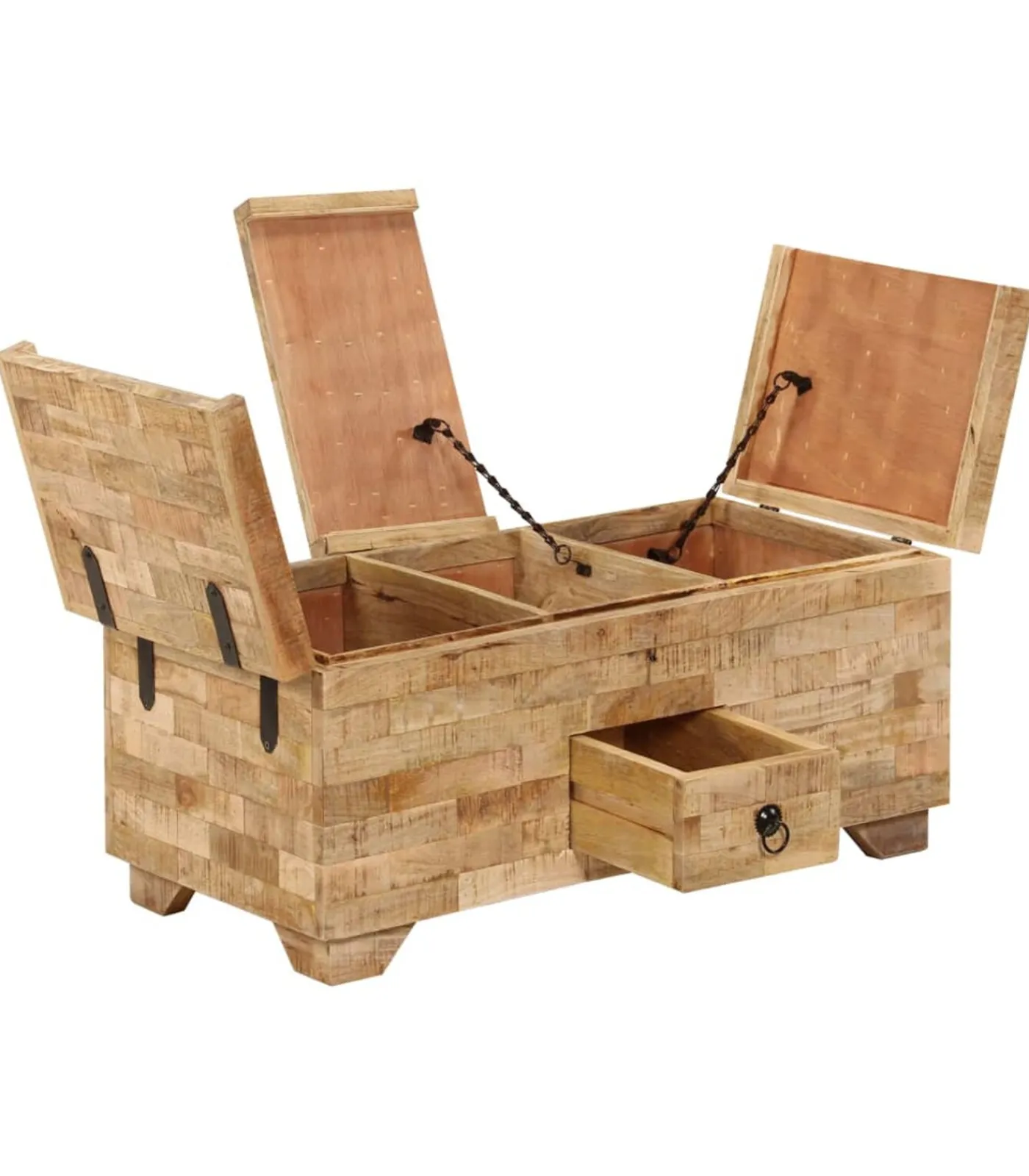 Best Salontafel 80x40x35 cm massief mangohout Tafels