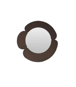 Hot Sara - Spiegel in donker mindihout 110 x 110 cm Spiegels