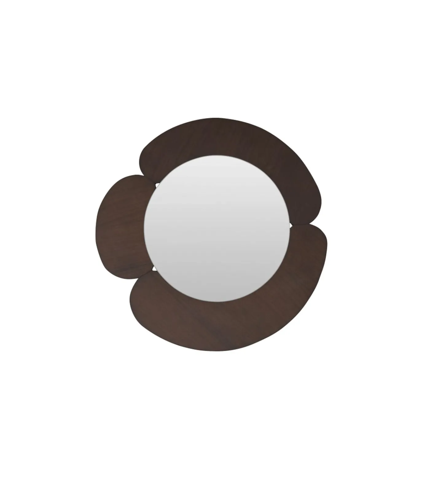 Hot Sara - Spiegel in donker mindihout 110 x 110 cm Spiegels